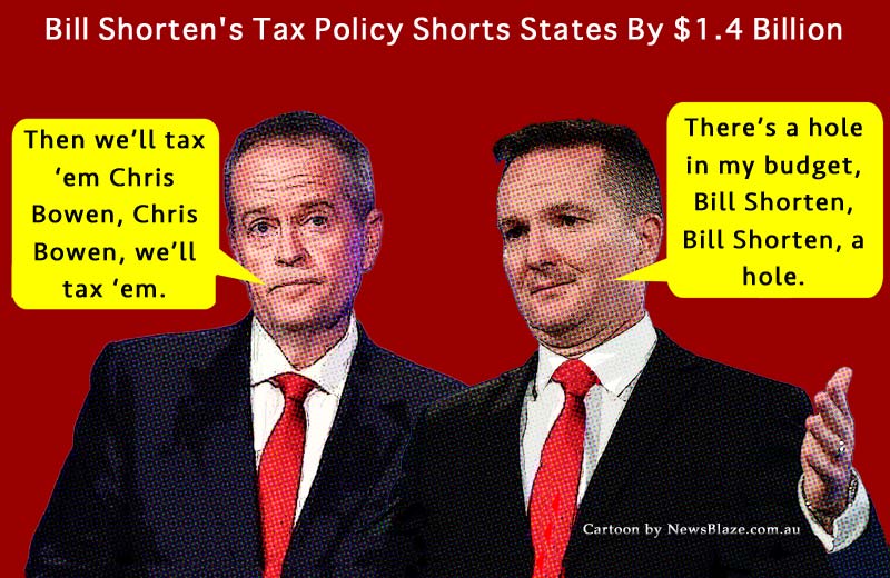 Bill Shorten’s Tax Policy Will Short States By $1.4 Billion